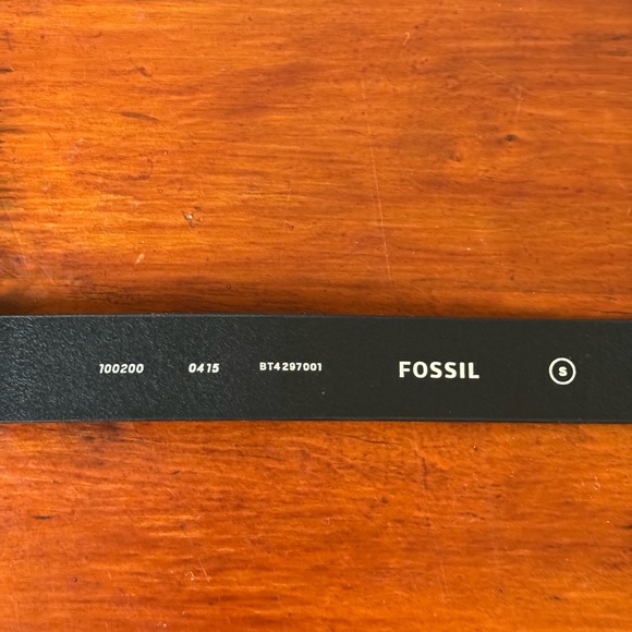 Fossil Black Belt with Tortoiseshell Gold-Tone Buckle Sz small - Picture 8 of 11